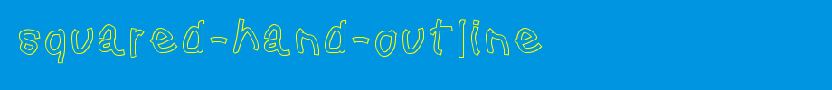 Squared-Hand-Outline.otf是一款不错的英文字体下载的文字样式
