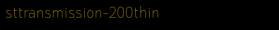 StTransmission-200Thin.otf是一款不错的英文字体下载的文字样式