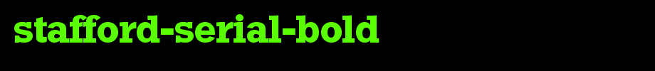 Stafford-Serial-Bold.ttf是一款不错的英文字体下载(字体效果展示)