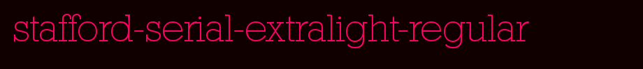 Stafford-Serial-ExtraLight-Regular.ttf是一款不错的英文字体下载