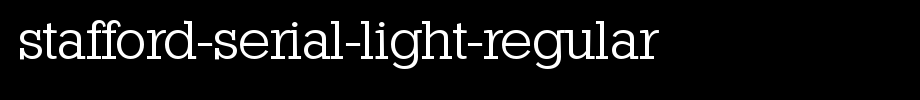Stafford-Serial-Light-Regular.ttf是一款不错的英文字体下载(字体效果展示)