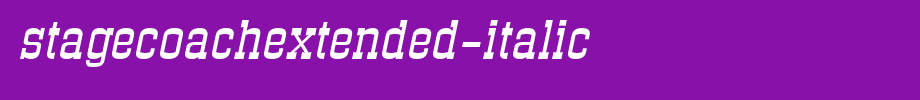 StagecoachExtended-Italic.ttf是一款不错的英文字体下载的文字样式