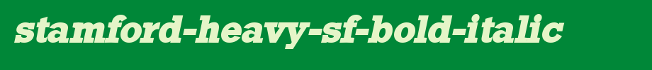 Stamford-Heavy-SF-Bold-Italic.ttf是一款不错的英文字体下载