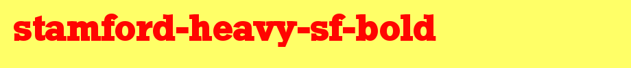 Stamford-Heavy-SF-Bold.ttf是一款不错的英文字体下载