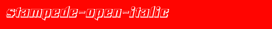 Stampede-Open-Italic.ttf is a good English font download
(Art font online converter effect display)