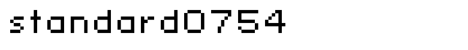 Standard0754_英文字体(字体效果展示)