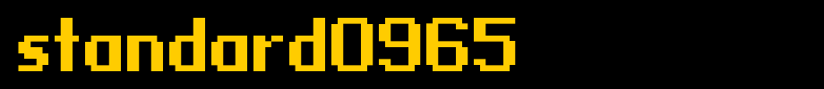 Standard0965_英文字体(字体效果展示)