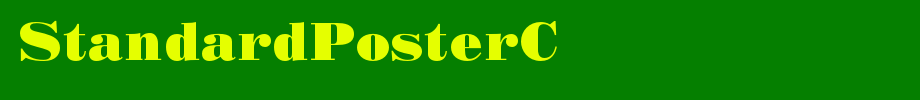 StandardPosterC_英文字体(艺术字体在线转换器效果展示图)