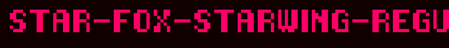 Star-Fox-Starwing-Regular.ttf is a good English font download