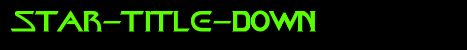 Star-Title-Down.ttf is a good English font download
(Art font online converter effect display)