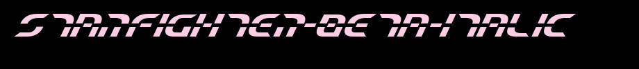 Starfighter-Beta-Italic.ttf is a good English font download
(Art font online converter effect display)