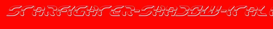 Starfighter-Shadow-Italic.ttf是一款不错的英文字体下载的文字样式