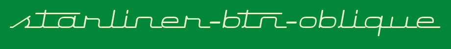 Starliner-BTN-Oblique.ttf is a good English font download
(Art font online converter effect display)