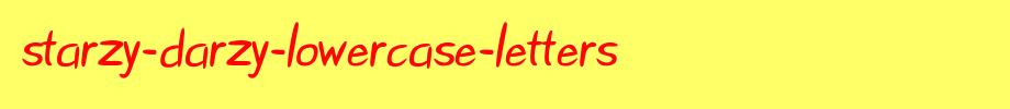Starzy-Darzy-lowercase-letters.ttf是一款不错的英文字体下载的文字样式