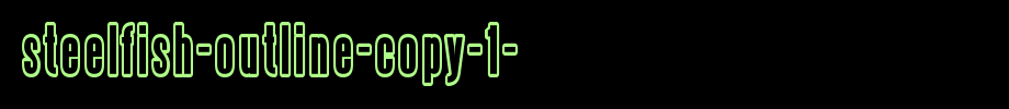 Steelfish-Outline-copy-1-.ttf is a good English font download
(Art font online converter effect display)