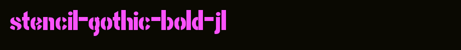 Stencil-Gothic-Bold-JL.ttf is a good English font download
(Art font online converter effect display)