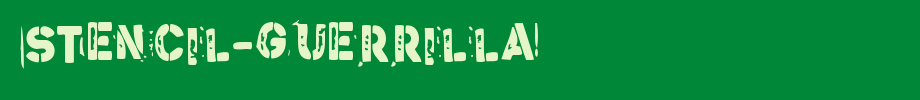 Stencil-Guerrilla.ttf是一款不错的英文字体下载(字体效果展示)