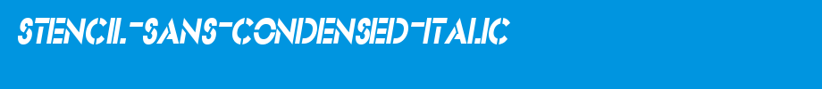 Stencil-Sans-Condensed-Italic.ttf是一款不错的英文字体下载的文字样式