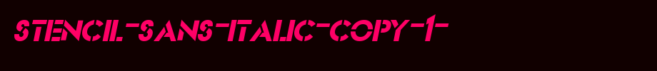 Stencil-Sans-Italic-copy-1-.ttf是一款不错的英文字体下载(字体效果展示)