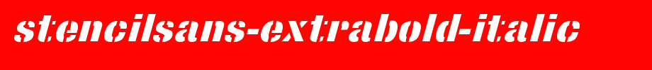 Stencilsans-extra bold-italic.ttf is a good English font download
(Art font online converter effect display)