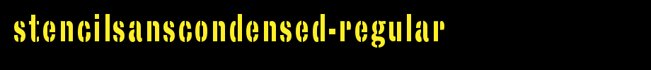 StencilSansCondensed-Regular.ttf是一款不错的英文字体下载