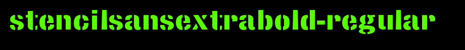 StencilSansExtrabold-Regular.ttf是一款不错的英文字体下载