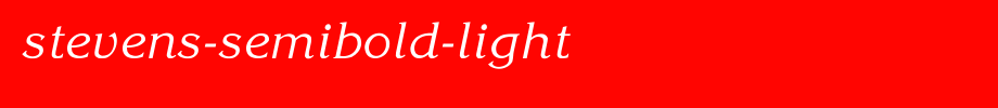 Stevens-Semibold-Light.ttf是一款不错的英文字体下载(字体效果展示)