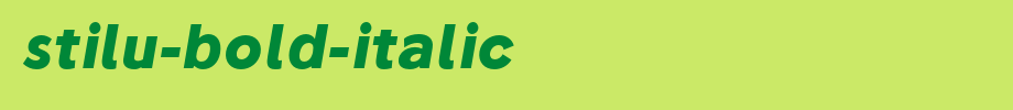 Stilu-Bold-Italic.otf是一款不错的英文字体下载的文字样式
