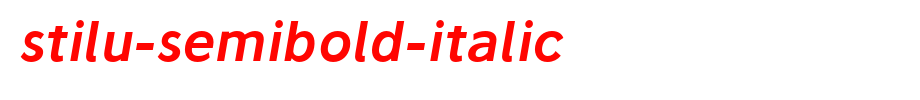 Stilu-SemiBold-Italic.otf是一款不错的英文字体下载(字体效果展示)