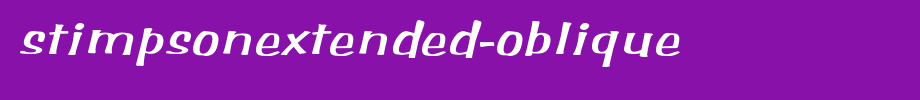 StimpsonExtended-Oblique.ttf是一款不错的英文字体下载的文字样式