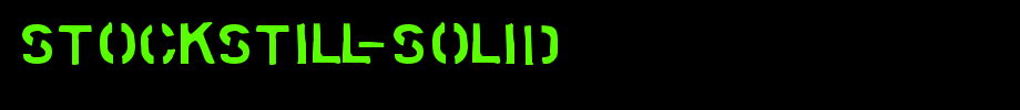 Stockstill-Solid.ttf是一款不错的英文字体下载的文字样式