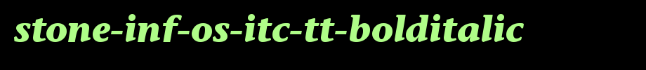 Stone-Inf-OS-ITC-TT-BoldItalic.ttf是一款不错的英文字体下载