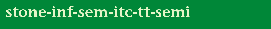 Stone-Inf-Sem-ITC-TT-Semi.ttf是一款不错的英文字体下载
