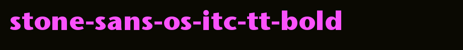 Stone-Sans-OS-ITC-TT-Bold.ttf是一款不错的英文字体下载