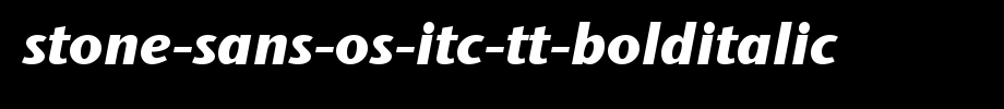 Stone-Sans-OS-ITC-TT-BoldItalic.ttf是一款不错的英文字体下载的文字样式