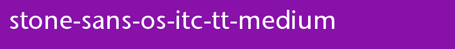 Stone-Sans-OS-ITC-TT-Medium.ttf是一款不错的英文字体下载的文字样式