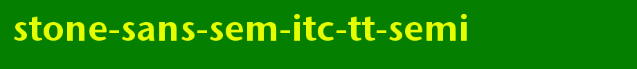 Stone-Sans-Sem-ITC-TT-Semi.ttf是一款不错的英文字体下载的文字样式