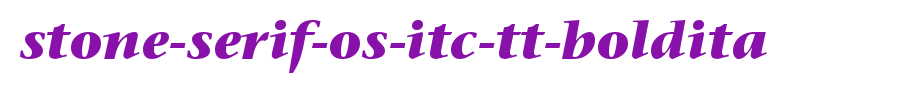 Stone-Serif-OS-ITC-TT-BoldIta.ttf是一款不错的英文字体下载(字体效果展示)
