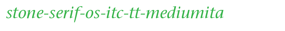 Stone-Serif-OS-ITC-TT-MediumIta.ttf是一款不错的英文字体下载的文字样式