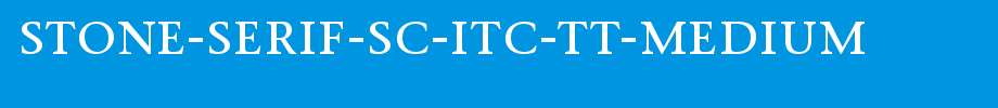 Stone-Serif-SC-ITC-TT-Medium.ttf是一款不错的英文字体下载