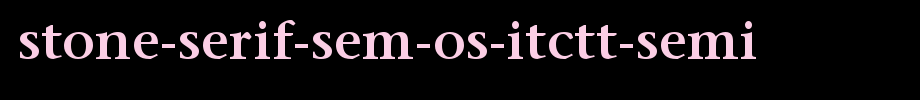 Stone-Serif-Sem-OS-ITCTT-Semi.ttf是一款不错的英文字体下载的文字样式