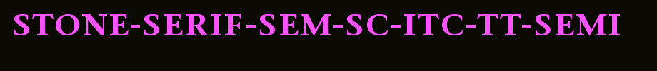 Stone-Serif-Sem-SC-ITC-TT-Semi.ttf是一款不错的英文字体下载