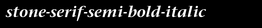 Stone-Serif-Semi-Bold-Italic.ttf是一款不错的英文字体下载