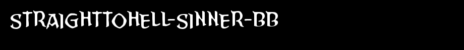 Straight to hell-siner-bb.ttf is a good English font download