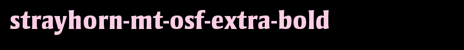 Strayhorn-mt-OSF-extra-bold. TTF is a good English font download