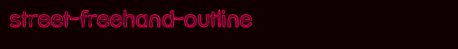 Street-Freehand-Outline.ttf is a good English font download
(Art font online converter effect display)
