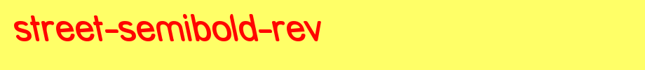 Street-SemiBold-Rev.ttf is a good English font download
(Art font online converter effect display)
