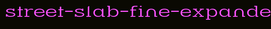 Street-Slab-Fine-Expanded.ttf is a good English font download
(Art font online converter effect display)