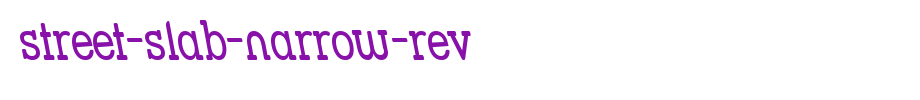 Street-Slab-Narrow-Rev.ttf是一款不错的英文字体下载的文字样式