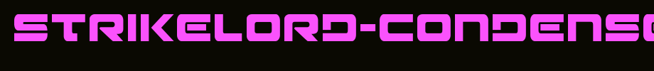 Strikelord-Condensed.ttf是一款不错的英文字体下载的文字样式